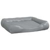 vidaXL Cama para perros de cuero sint&eacute;tico gris claro 120x100x27 cm