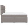vidaXL Cama box spring con colch&oacute;n tela gris taupe 200x200 cm
