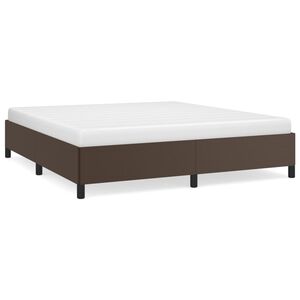 vidaXL Estructura de cama sin colch&oacute;n cuero sint&eacute;tico marr&oacute;n 160x200cm