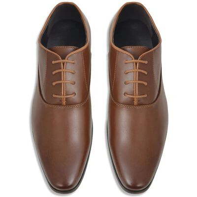 vidaXL Zapatos de vestir negocios hombre cordones marrón t 42 cuero PU