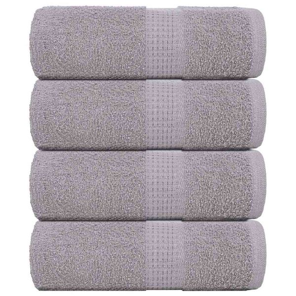 vidaXL Toallas de ba&ntilde;o FROGN 4 uds gris 30x30 cm 360 g/m&sup2;