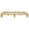 vidaXL Estructura de cama sin colch&oacute;n 135x190 cm madera maciza de roble