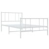 vidaXL Estructura cama sin colch&oacute;n con estribo metal blanco 75x190 cm
