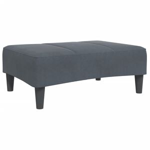 vidaXL Reposapi&eacute;s de terciopelo gris oscuro 77x55x31 cm
