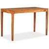 vidaXL Mesa de comedor de madera maciza 118x60x76 cm