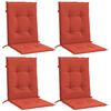 vidaXL Cojines silla respaldo bajo 4 ud tela rojo melange 100x50x4 cm