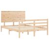 vidaXL Estructura de cama con cabecero madera maciza 140x200 cm