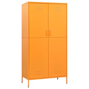 vidaXL Armario de acero amarillo mostaza 90x50x180 cm