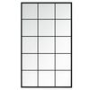 vidaXL Espejo de pared metal negro 100x60 cm