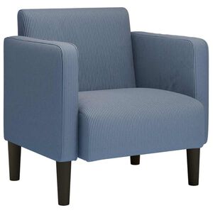 vidaXL Sill&oacute;n con reposabrazos azul 54 cm tejido de pana