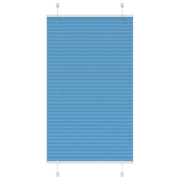 vidaXL Estor Plisado azul 70x150 cm Tela Ancho 69,4 cm Poli&eacute;ster