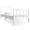 vidaXL Estructura de cama madera maciza blanca 100x200 cm