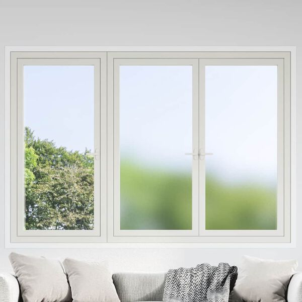 vidaXL L&aacute;minas de ventana esmerilada 5 uds PVC gris