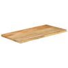 vidaXL Tablero de mesa borde natural madera maciza mango 110x60x3,8 cm