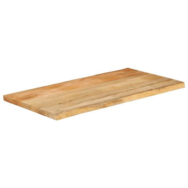 vidaXL Tablero de mesa borde natural madera maciza mango 110x60x3,8 cm