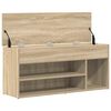 vidaXL Banco zapatero madera de ingenier&iacute;a roble sonoma 102x30,5x45 cm