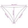 vidaXL Toldo de vela triangular tela Oxford terracota 5x7x7 m