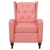 vidaXL Sill&oacute;n de masaje reclinable de terciopelo rosa