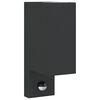 vidaXL L&aacute;mpara de exterior con sensor aluminio fundido a presi&oacute;n negro