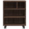 vidaXL Soporte para impresora con ruedas marrón roble 41x32x48 cm