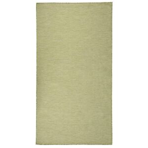 vidaXL Alfombra de exterior de tejido plano verde 80x150 cm