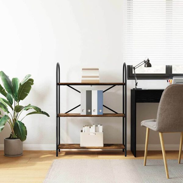 vidaXL Estante de libros Roble ahumado 80 x 30 x 109 cm