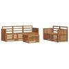 vidaXL Conjunto de sof&aacute;s de exterior 6 uds. Natural