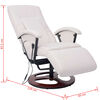 vidaXL Sillón de masaje shiatsu cuero sintético blanco