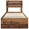 vidaXL Estructura de cama con cabecera Madera vieja 75 x 190 cm