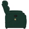 vidaXL Sill&oacute;n reclinable elevable terciopelo verde oscuro
