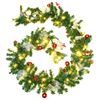 vidaXL Guirnalda de Navidad con luces LED PVC verde 2,7 m