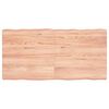 vidaXL Tablero mesa madera tratada borde natural marr&oacute;n 120x60x(2-6)cm