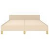 vidaXL Cama sin colch&oacute;n tela color crema 140x190 cm