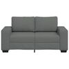 vidaXL Sof&aacute; de 2 plazas de tela gris oscuro 160x77x82 cm
