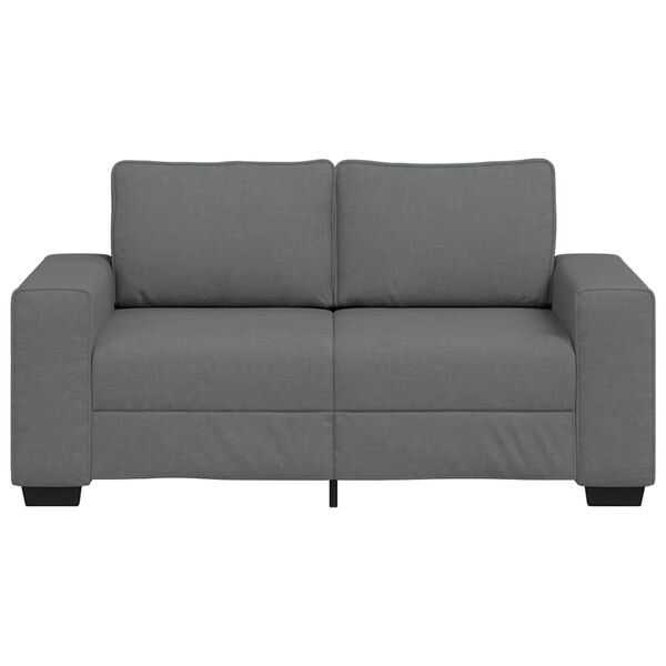 vidaXL Sof&aacute; de 2 plazas de tela gris oscuro 160x77x82 cm