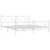 vidaXL Estructura cama sin colch&oacute;n con estribo metal blanco 193x203 cm