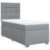 vidaXL Cama box spring con colch&oacute;n tela gris claro 90x190 cm