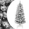 vidaXL &Aacute;rbol de Navidad artificial con bisagras y nieve flocada 150 cm