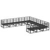 vidaXL Conjunto de sofá de jardín con cojín 11 pcs Negro Aluminio