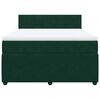 vidaXL Cama box spring con colch&oacute;n terciopelo verde oscuro 140x190 cm