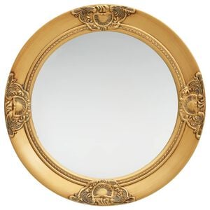 vidaXL Espejo de pared estilo barroco dorado 50 cm