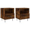 vidaXL Mesita noche 2 uds madera ingenier&iacute;a roble ahumado 40x35x47,5cm