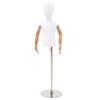 vidaXL Maniqu&iacute; Ajustable de 120-157 cm con Base Unisex PP Blanco