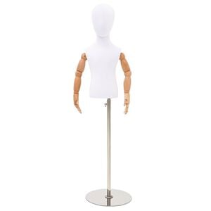 vidaXL Maniqu&iacute; Ajustable de 120-157 cm con Base Unisex PP Blanco
