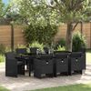 vidaXL Conjunto de Comedor de Jard&iacute;n 9 pcs Negro rat&aacute;n sint&eacute;tico