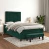 vidaXL Cama box spring con colch&oacute;n terciopelo verde oscuro 120x190 cm