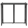 vidaXL Mesa de jard&iacute;n plegable de rat&aacute;n sint&eacute;tico negra 90x51x75 cm