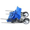 vidaXL Carrito de mano plegable de acero con capota azul