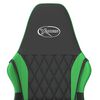 vidaXL Silla gaming cuero sintético negro y verde
