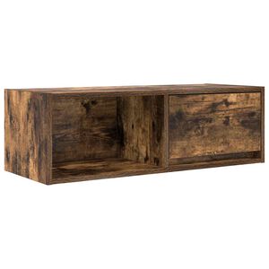 vidaXL Mueble de TV de roble ahumado 80x31x25,5cm Madera de ingenier&iacute;a